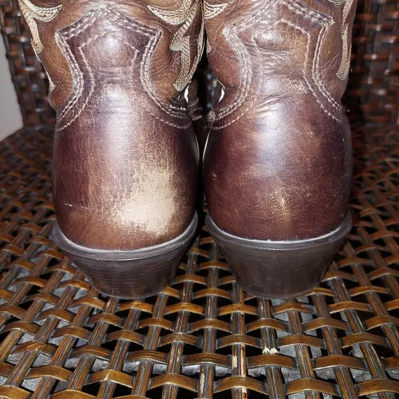 Ariat Legend Spirit Western Brown Leather Boots Crosses Women Sz 7 B
