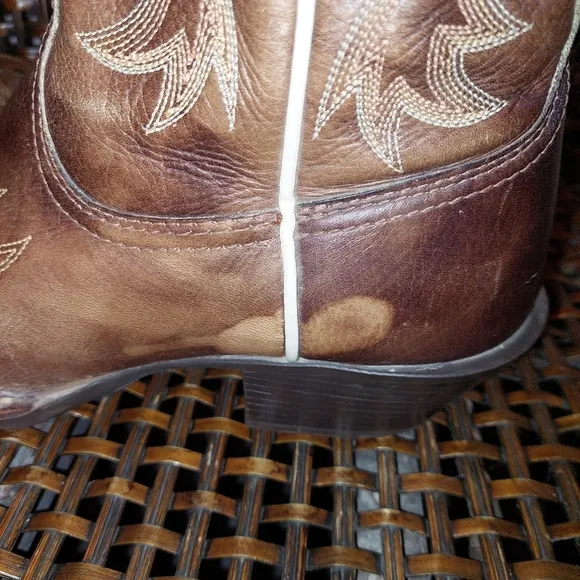 Ariat Legend Spirit Western Brown Leather Boots Crosses Women Sz 7 B