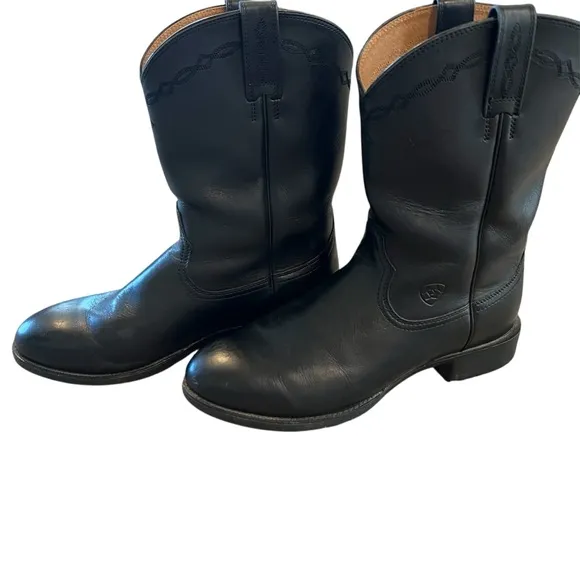 Ariat Men’s Heritage Roper Western Boots – Black – Size 10 – Great Condition