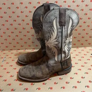 Ariat Men's Crosswire Worn Graphite Square Toe Boots Size 8D