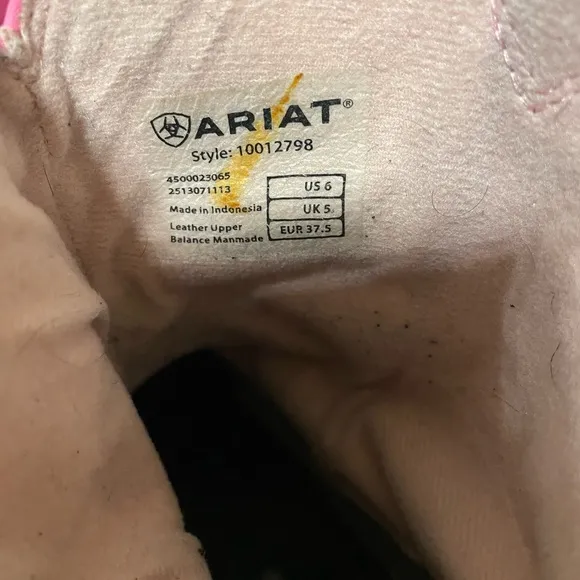 Ariat Nashville‎ Pink Shimmer Boots  EU 37.5