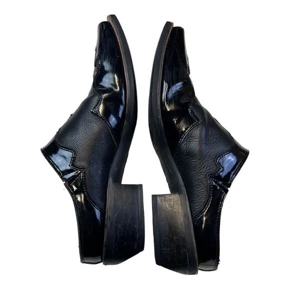 Ariat Women's Leather Slip-On Mule Bootie Square Toe Shoes Black Size 9B