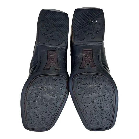Ariat Women's Leather Slip-On Mule Bootie Square Toe Shoes Black Size 9B