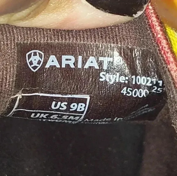 Ariat Womens Serape Cruiser Loafer Shoes Brown Suede Slip On Stripe Aztec 9 B