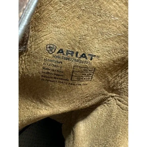Ariat Heritage Cowboys Boots 34725 Brown Leather Western Men’s Size 9 D