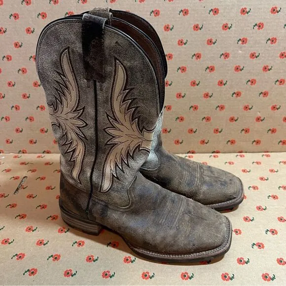 Ariat Men's Crosswire Worn Graphite Square Toe Boots Size 8D