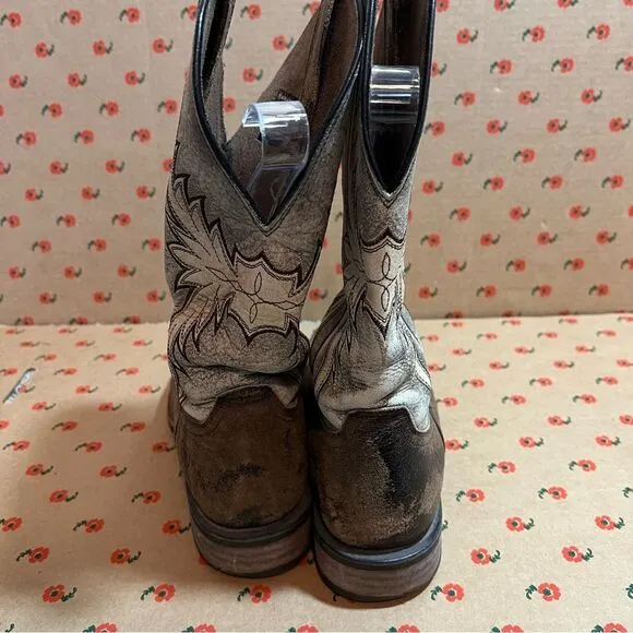 Ariat Men's Crosswire Worn Graphite Square Toe Boots Size 8D
