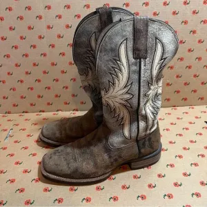 Ariat Men's Crosswire Worn Graphite Square Toe Boots Size 8D