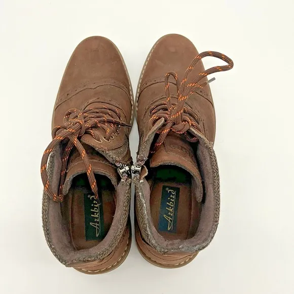 Arkbird Brown Leather Oxfords Ankle Boots w/Zipper FZN2019806 Men Size 11