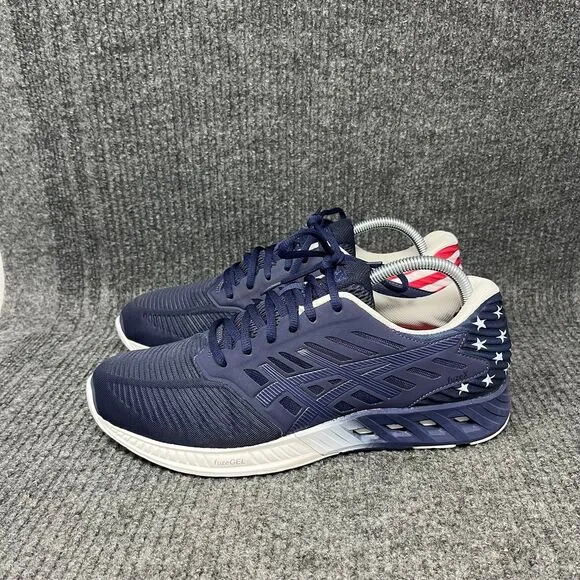 ASICS FuzeX Country Pack USA Navy Athletic Training Shoes Mens 9.5 T6K0N