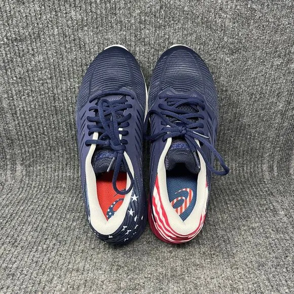 ASICS FuzeX Country Pack USA Navy Athletic Training Shoes Mens 9.5 T6K0N