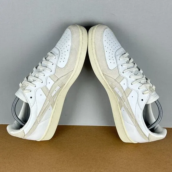 Asics Onitsuka Tiger GSM Leather Athletic Shoes Mens 7 White Beige Low Top