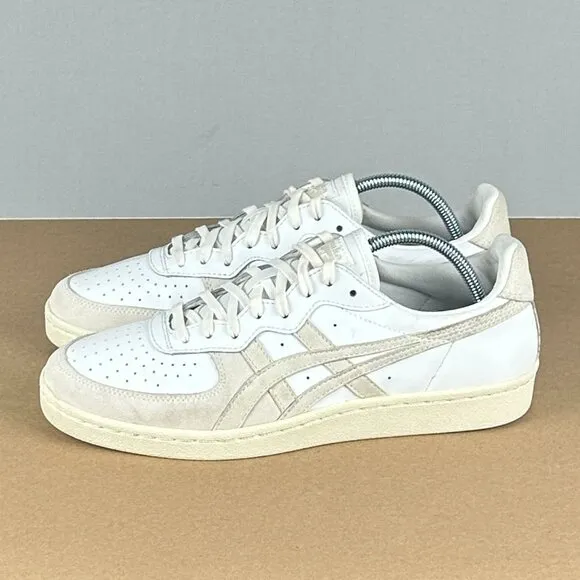 Asics Onitsuka Tiger GSM Leather Athletic Shoes Mens 7 White Beige Low Top