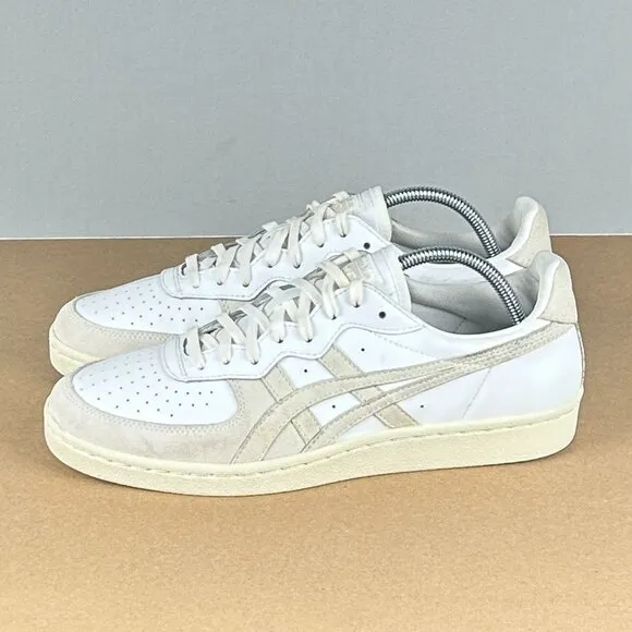 Asics Onitsuka Tiger GSM Leather Athletic Shoes Mens 7 White Beige Low Top