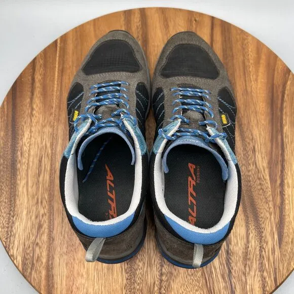 Asolo Hiking Shoes Mens Size 9 Low Gray Blue Outdoor Goretex Vibram Hiking
