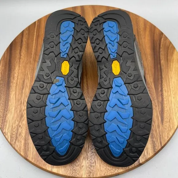 Asolo Hiking Shoes Mens Size 9 Low Gray Blue Outdoor Goretex Vibram Hiking