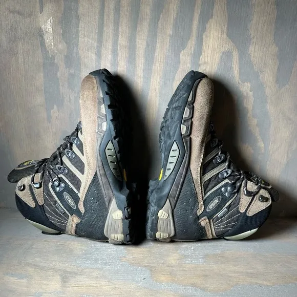 Asolo Womens Gore Tex Hiking Ankle Boots Brown Black Lace Up Pull Tab 7