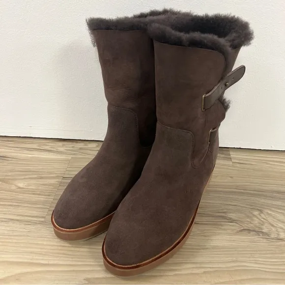 Australia Luxe Collective Bushmill Shearling Lined Boots Brown Womens 7 NWOB