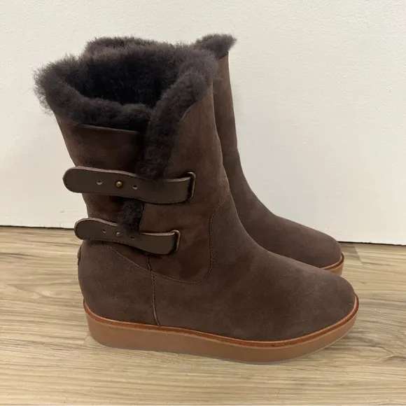 Australia Luxe Collective Bushmill Shearling Lined Boots Brown Womens 7 NWOB