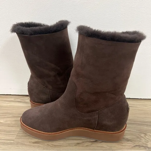 Australia Luxe Collective Bushmill Shearling Lined Boots Brown Womens 7 NWOB