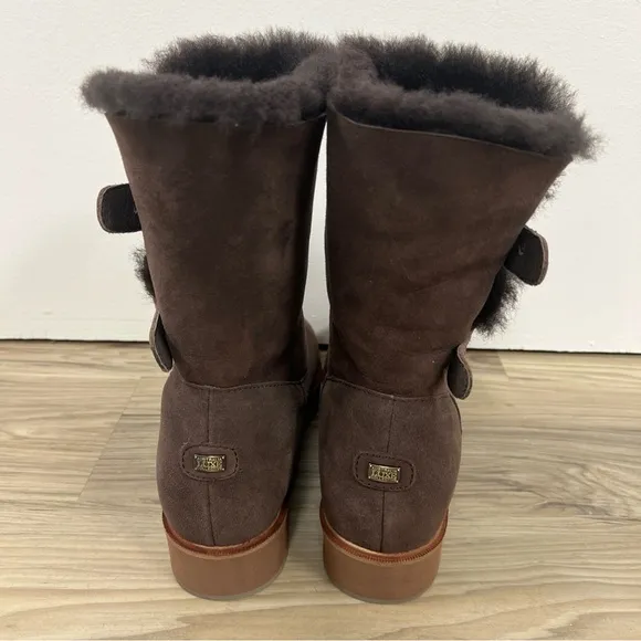 Australia Luxe Collective Bushmill Shearling Lined Boots Brown Womens 7 NWOB