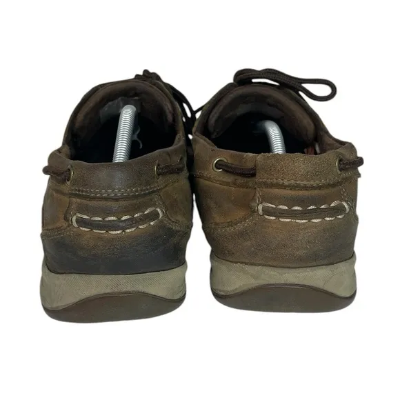 B1 Mens ROCKPORT Works Sailing Club Leather Steel Toe Boat Shoes 14