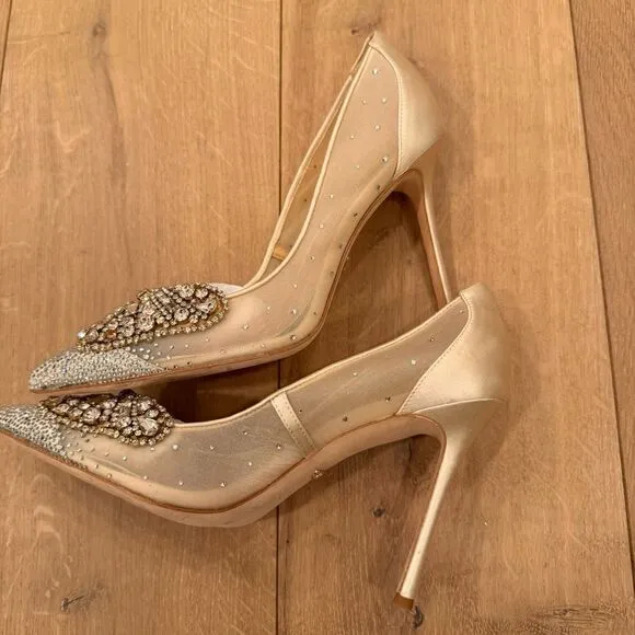 Badgley Mischka BrandQuintana Crystal Ornamented Pump