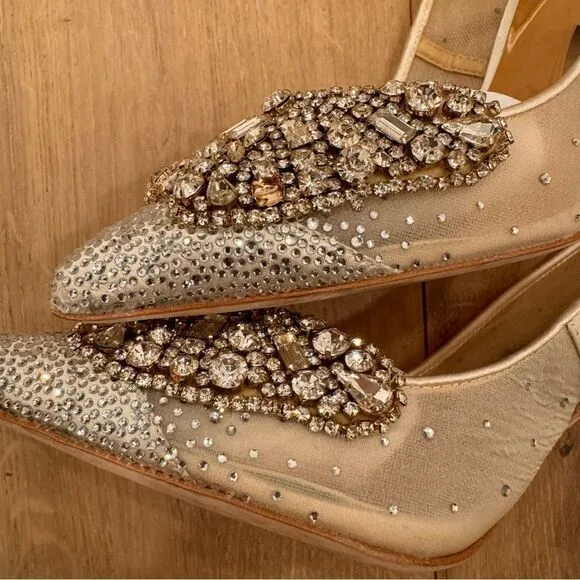 Badgley Mischka BrandQuintana Crystal Ornamented Pump