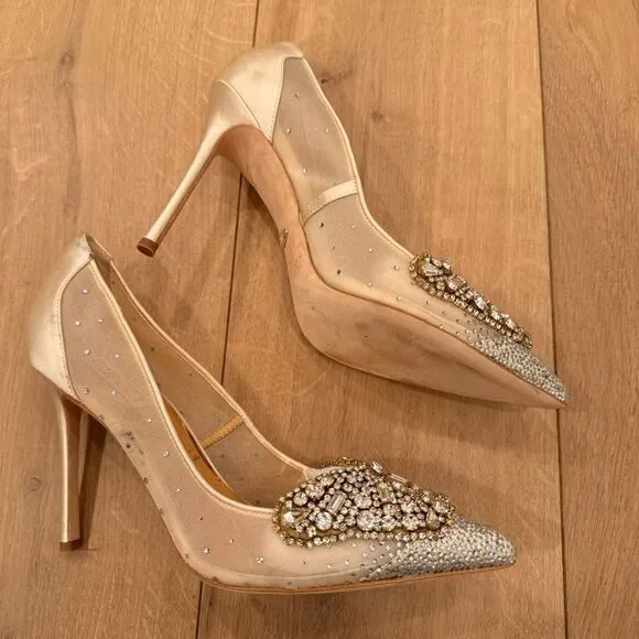 Badgley Mischka BrandQuintana Crystal Ornamented Pump