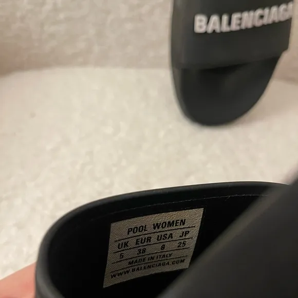 Balenciaga Black Pool Slides