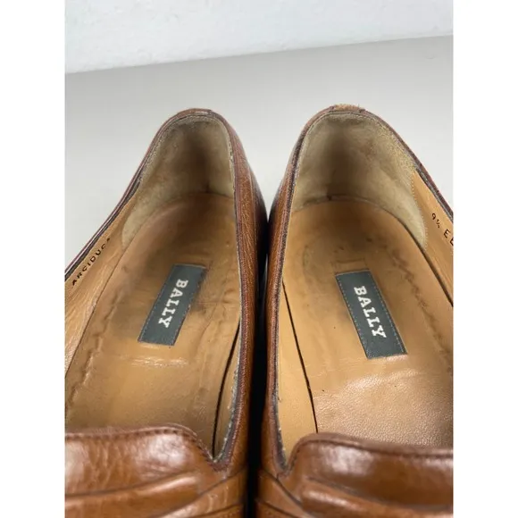Bally Shoes Mens 9.5 EEE Brown Arciduca Monk Strap Kiltie Loafers Slip On Fringe