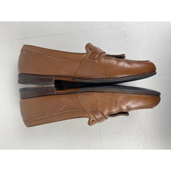Bally Shoes Mens 9.5 EEE Brown Arciduca Monk Strap Kiltie Loafers Slip On Fringe