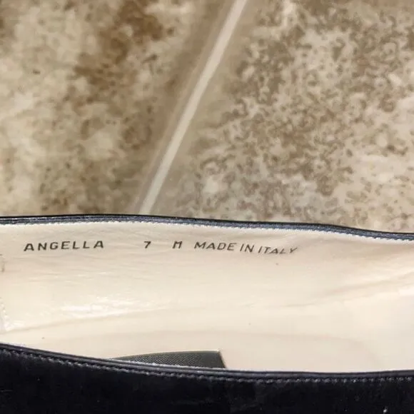 BALLY Women’s Black Leather Made in Italy ANGELLA Pumps Sz-7