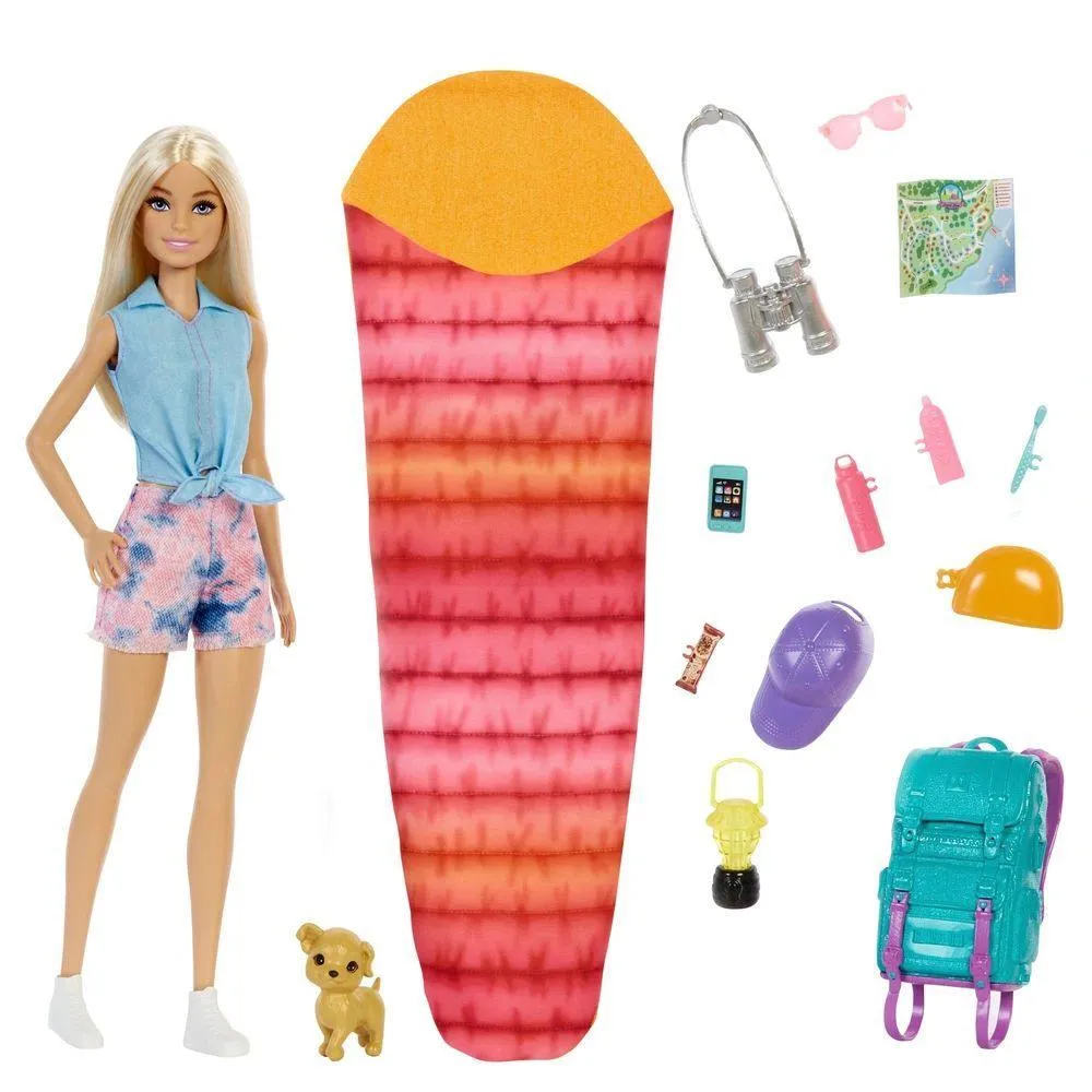 Barbie Camping Malibu Doll And Accessories
