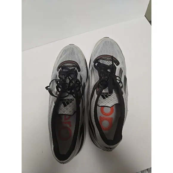 BARELY USED Adidas AdiZero Rush Running Shoes Mens 11 1/2 Silver Black 104860597