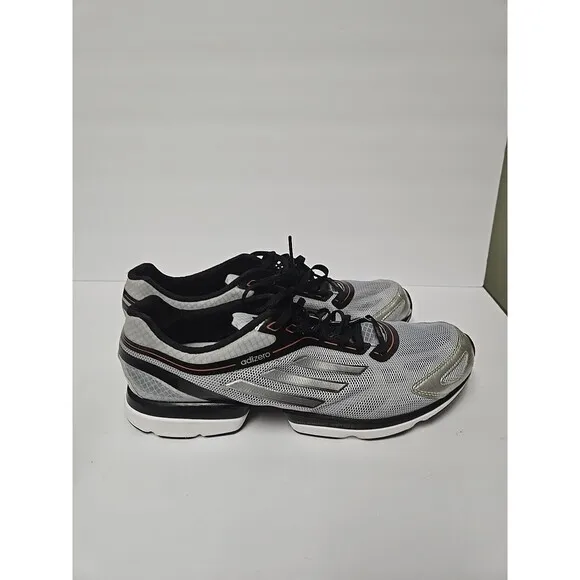 BARELY USED Adidas AdiZero Rush Running Shoes Mens 11 1/2 Silver Black 104860597