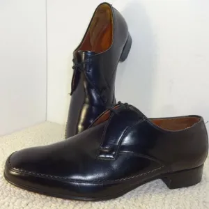 BARKER Novas Mens Size 7.5 US Black Oxford Shoes Made in England Hand Lasted