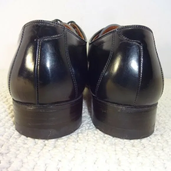 BARKER Novas Mens Size 7.5 US Black Oxford Shoes Made in England Hand Lasted