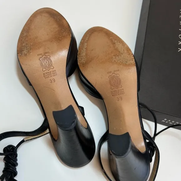 Barneys Newyork Open toe Leather wrap Ankle heel Shoes