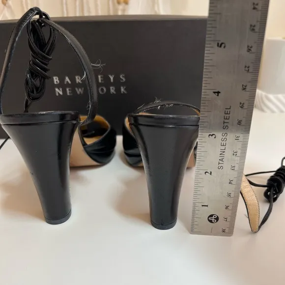 Barneys Newyork Open toe Leather wrap Ankle heel Shoes