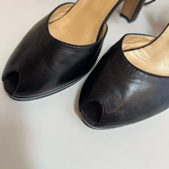 Barneys Newyork Open toe Leather wrap Ankle heel Shoes