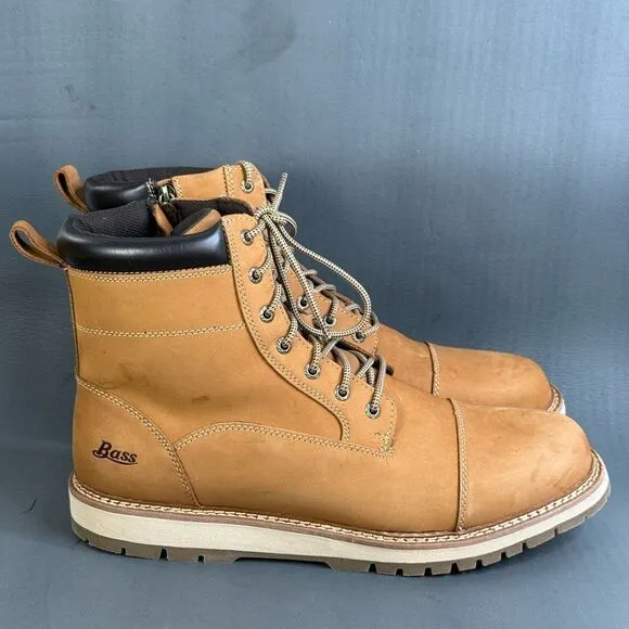 BASS Men’s Mike Boots brown leather men’s size 13