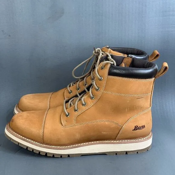 BASS Men’s Mike Boots brown leather men’s size 13