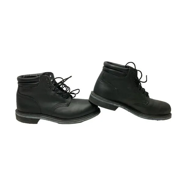 Bates Uniform Footwear Steel Toe Men Size 12M Black Leather 00932 NOS IN BOX