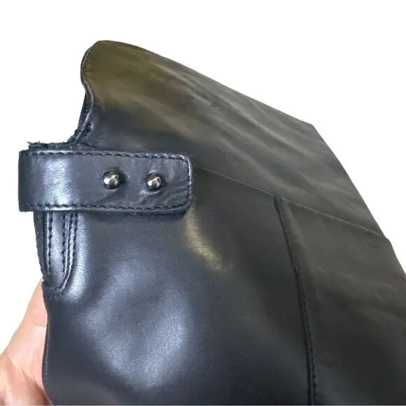 BCBG MAXAZRIA Black Leather Over the knee boots