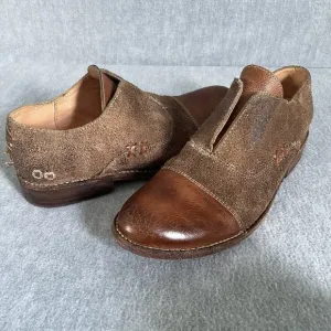 Bed‎ Stu Cobbler 9.5 Womens Leather Suede Slip On Flats Shoes Boots Organic