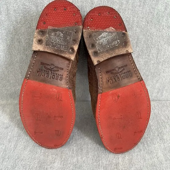 Bed‎ Stu Cobbler 9.5 Womens Leather Suede Slip On Flats Shoes Boots Organic