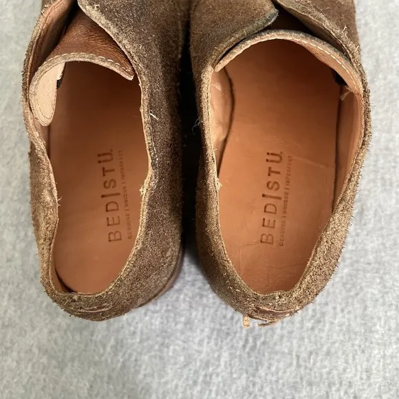 Bed‎ Stu Cobbler 9.5 Womens Leather Suede Slip On Flats Shoes Boots Organic