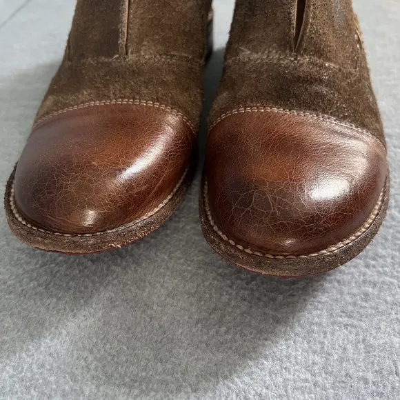 Bed‎ Stu Cobbler 9.5 Womens Leather Suede Slip On Flats Shoes Boots Organic