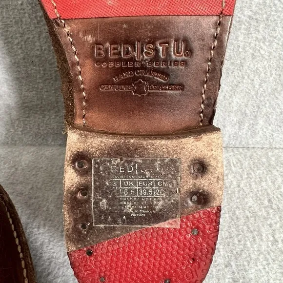 Bed‎ Stu Cobbler 9.5 Womens Leather Suede Slip On Flats Shoes Boots Organic